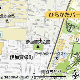 大阪府枚方市伊加賀寿町10周辺の地図