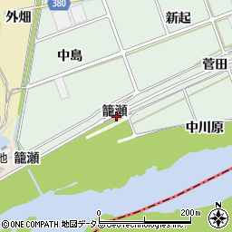 愛知県豊川市院之子町籠瀬周辺の地図