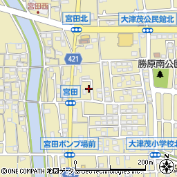 兵庫県姫路市勝原区宮田46周辺の地図