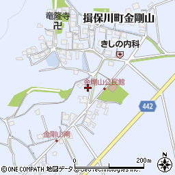 兵庫県たつの市揖保川町金剛山406周辺の地図