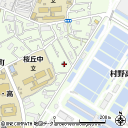 大阪府枚方市桜丘町77-10周辺の地図