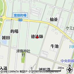 愛知県西尾市吉良町富田徳法師周辺の地図