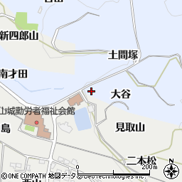 京都府綴喜郡井手町多賀大谷周辺の地図