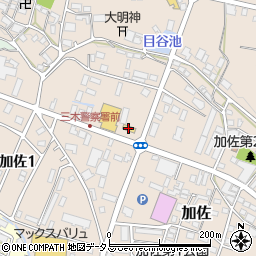 セブンイレブン三木加佐店周辺の地図