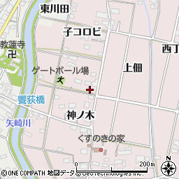 愛知県西尾市吉良町饗庭子コロビ52周辺の地図