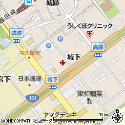 愛知県豊川市牛久保町城下53周辺の地図