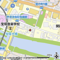 兵庫県宝塚市武庫川町3-4周辺の地図
