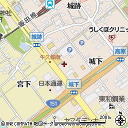 愛知県豊川市牛久保町城下66周辺の地図