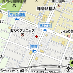 姫路津田郵便局周辺の地図