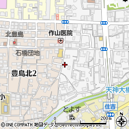 池田天神第３駐車場周辺の地図