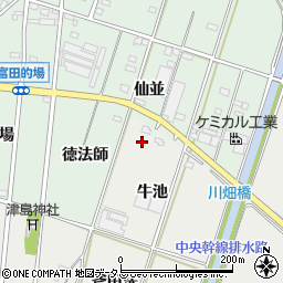 愛知県西尾市吉良町荻原牛池4周辺の地図