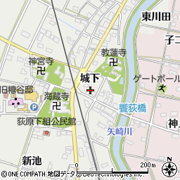 愛知県西尾市吉良町荻原川中周辺の地図