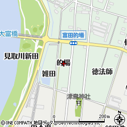 愛知県西尾市吉良町富田的場周辺の地図