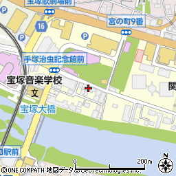 兵庫県宝塚市武庫川町3-15周辺の地図