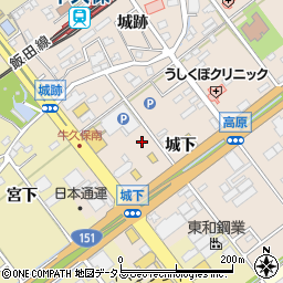 愛知県豊川市牛久保町城下57-3周辺の地図