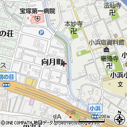 西宮街道周辺の地図