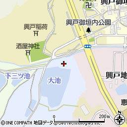 京都府京田辺市興戸川原谷周辺の地図