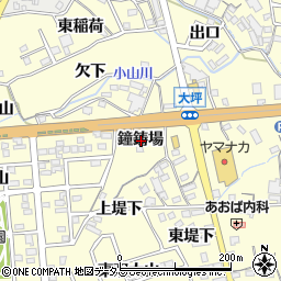 愛知県蒲郡市形原町鐘鋳場周辺の地図
