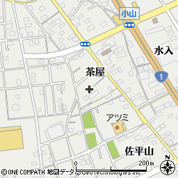 愛知県豊川市伊奈町茶屋周辺の地図