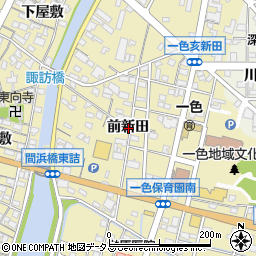 愛知県西尾市一色町一色前新田周辺の地図