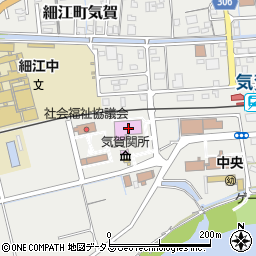 浜松市役所　北区役所北区内その他施設細江図書館周辺の地図