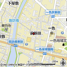 愛知県西尾市一色町一色前新田104周辺の地図