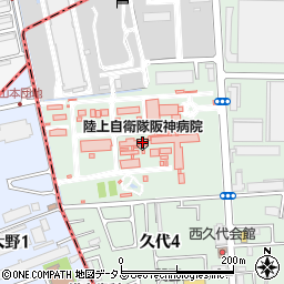 自衛隊阪神病院周辺の地図