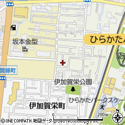大阪府枚方市伊加賀寿町13周辺の地図