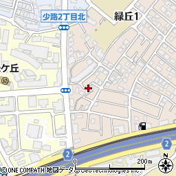 大阪府豊中市緑丘1丁目28周辺の地図