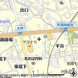 愛知県蒲郡市形原町大坪周辺の地図