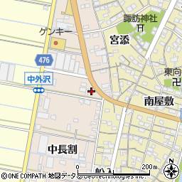 愛知県西尾市一色町味浜上長割68-4周辺の地図