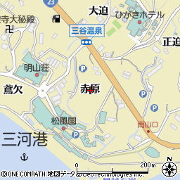 愛知県蒲郡市三谷町赤原周辺の地図