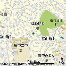 大阪府豊中市宮山町2丁目2周辺の地図