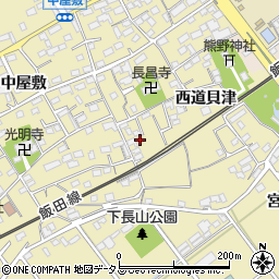 愛知県豊川市下長山町西道貝津15-1周辺の地図