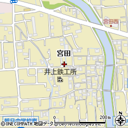 兵庫県姫路市勝原区宮田581-8周辺の地図