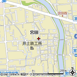 兵庫県姫路市勝原区宮田582-8周辺の地図