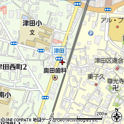 京都銀行津田支店 ＡＴＭ周辺の地図