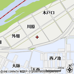 愛知県豊橋市下条西町川原周辺の地図