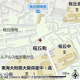 大阪府枚方市桜丘町34-7周辺の地図