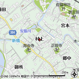 愛知県豊川市御津町下佐脇村上周辺の地図