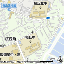 大阪府枚方市桜丘町28-39周辺の地図