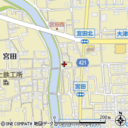 兵庫県姫路市勝原区宮田197周辺の地図