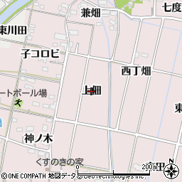 愛知県西尾市吉良町饗庭（上佃）周辺の地図