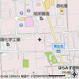 兵庫県姫路市網干区坂出148周辺の地図