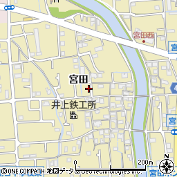 兵庫県姫路市勝原区宮田582周辺の地図