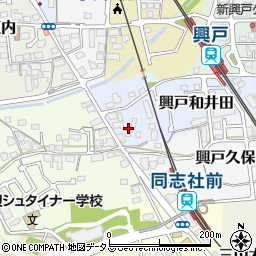 京都府京田辺市興戸和井田35周辺の地図