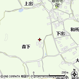 京都府相楽郡和束町園森下周辺の地図