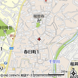 〒560-0052 大阪府豊中市春日町の地図