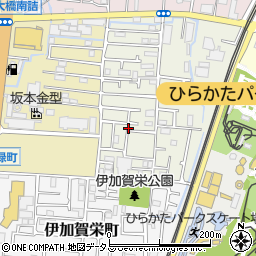 大阪府枚方市伊加賀寿町15周辺の地図