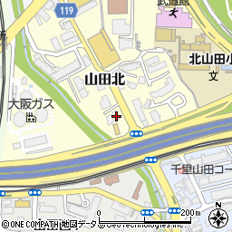 大阪府吹田市山田北10-24周辺の地図